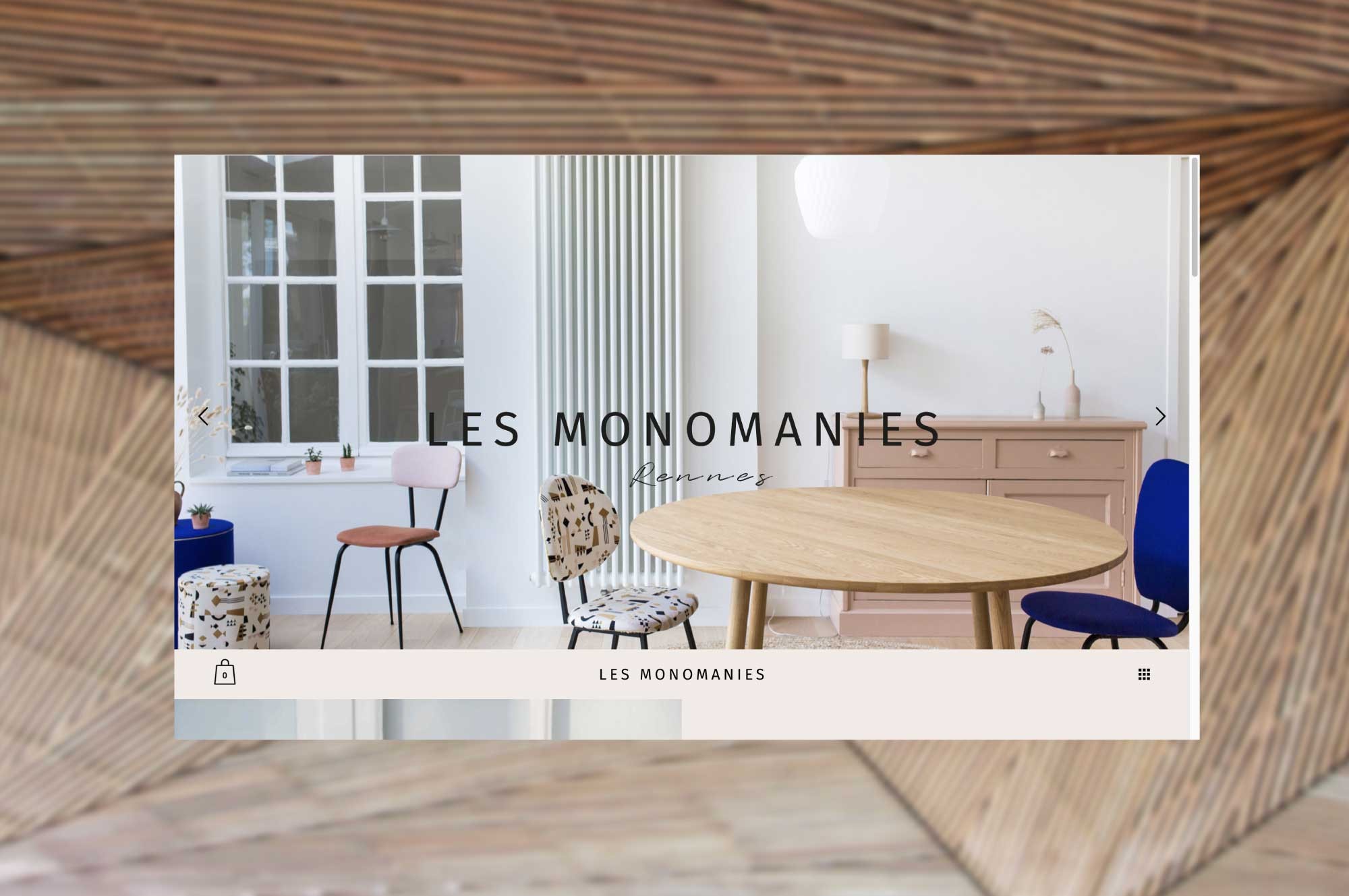 Présentation du site des Monomanies développée et imaginé par l'agence ÈS.B Studio.