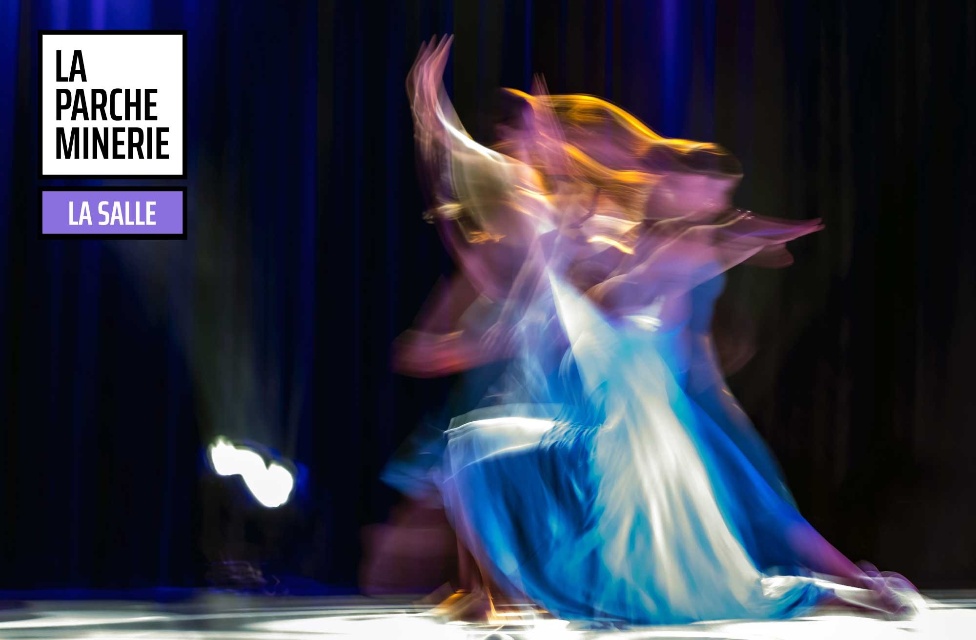 Photographie couleur en light painting de La Parcheminerie.
