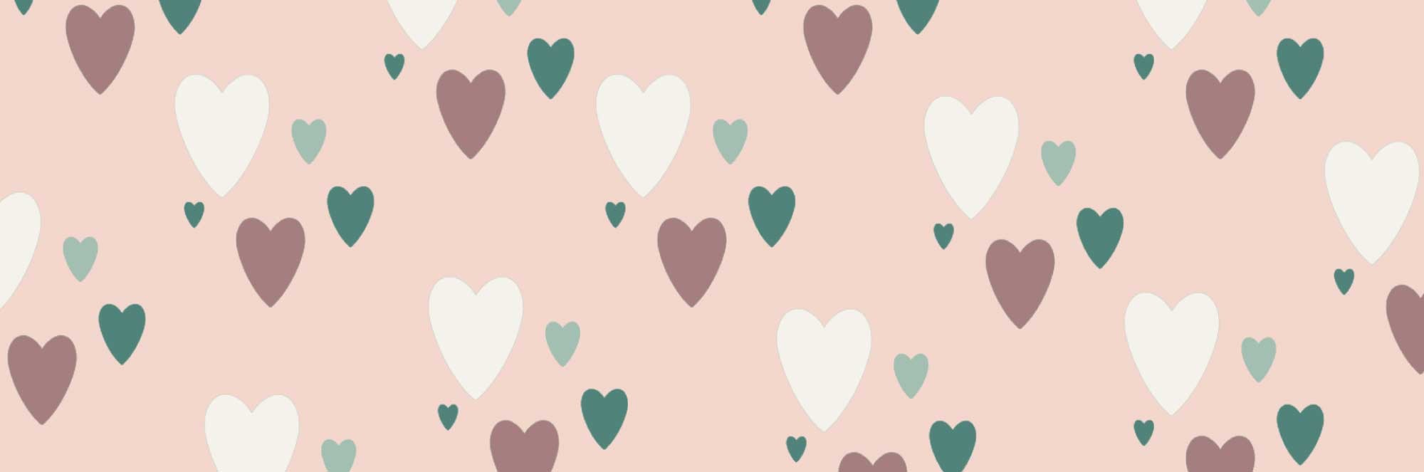 Motifs cœurs créé par l'agence de communication ÈS.B Studio.